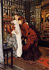 James Jacques Joseph Tissot YOUNG WOMEN LOOKING AT JAPANESE OBJECTS painting